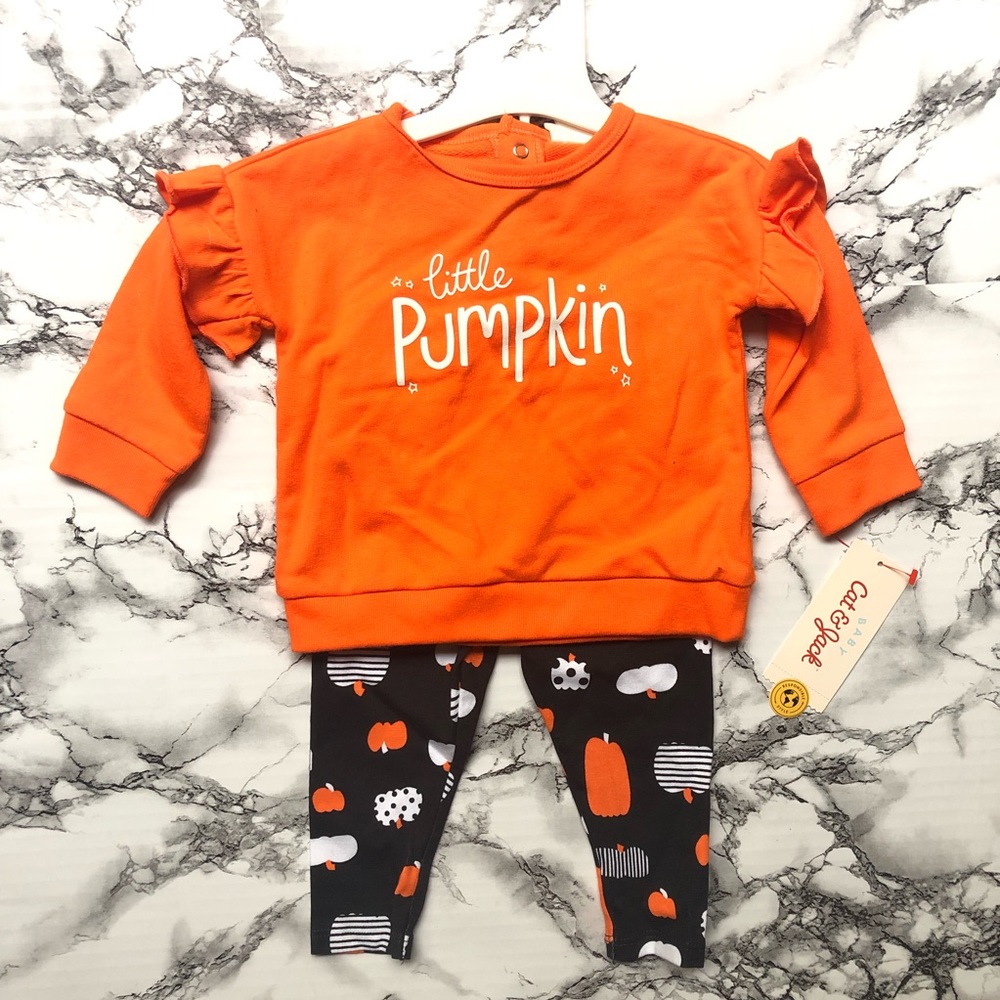 Cat & Jack Little pumpkin two piece outfit - Halloween New